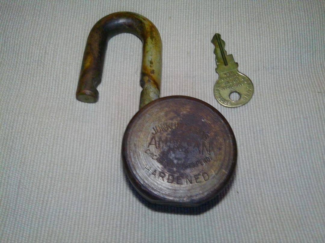 Antique Junkunc American Padlock - Fun Functional and Rare Hardened ...