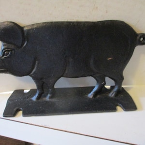 Boot Scraper, Cast Iron Pig W/curly Tail, Made By C