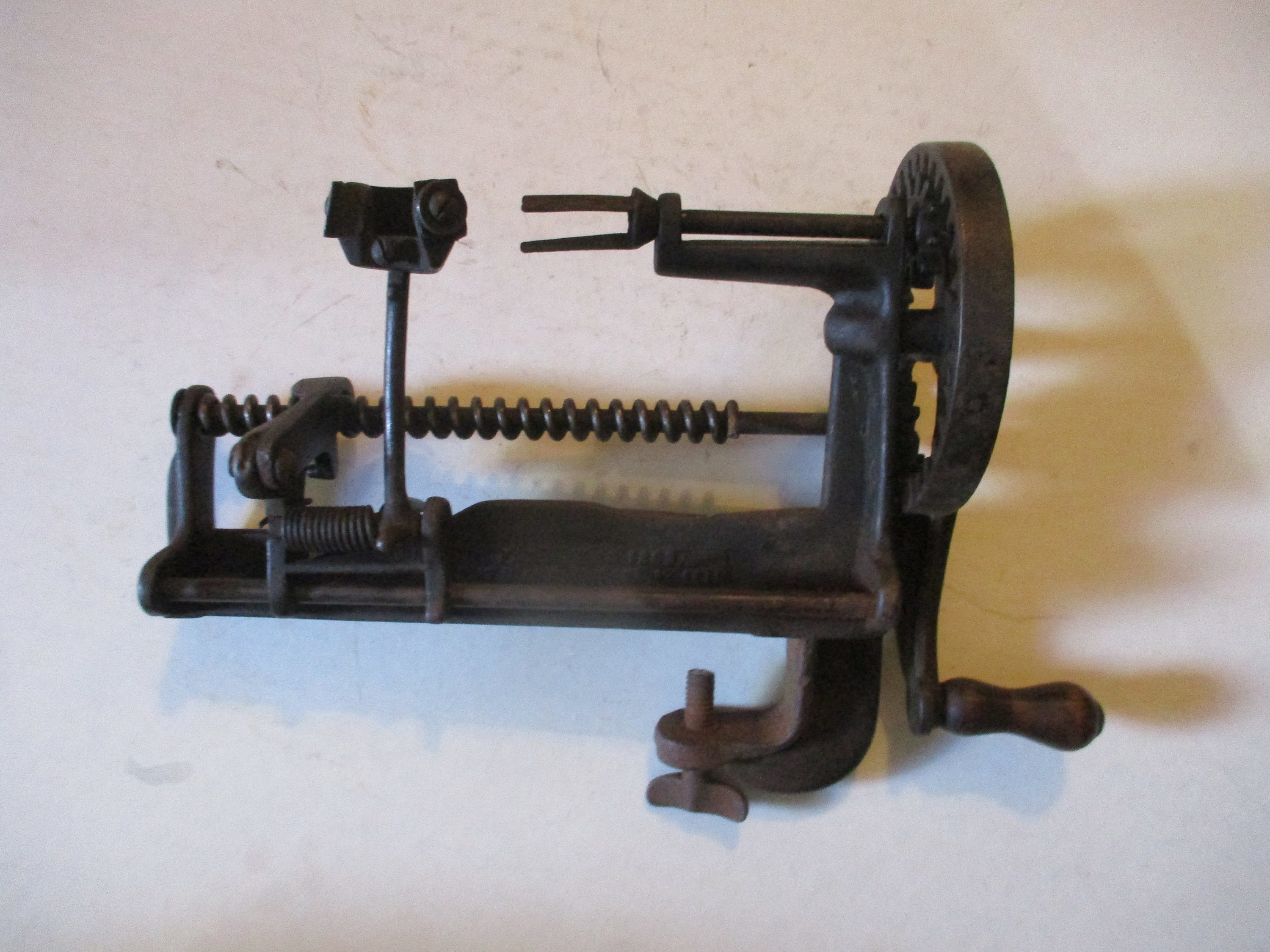 Mechanical Apple Peeler Rare and Unusual WORKING Condition 1871 Whittemore  Crank Handle Form 10.5 Wide X 7 High X 4.5 Deep 