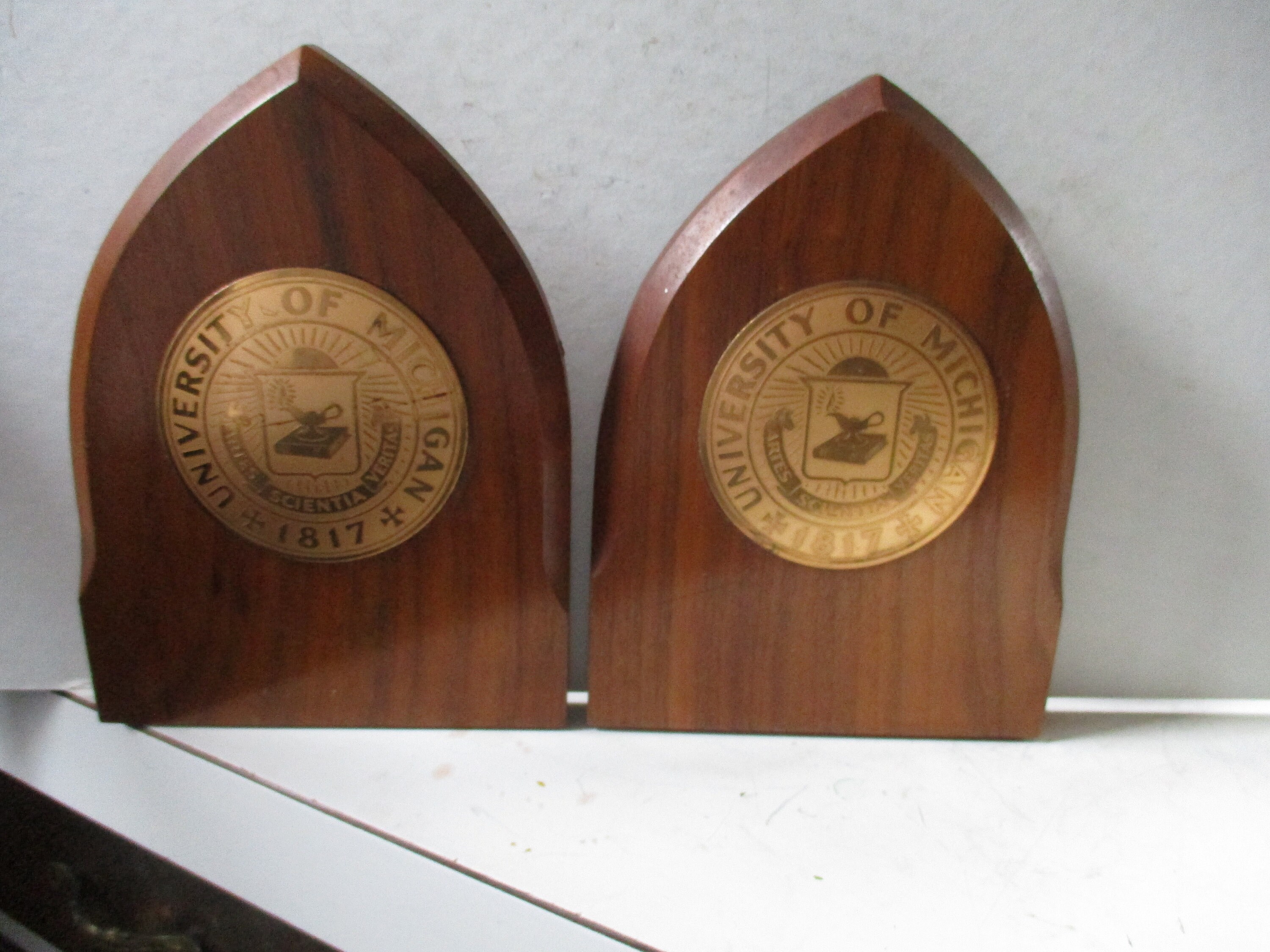 University of Michigan Bookends rare pair of 1960s bookends Etsy