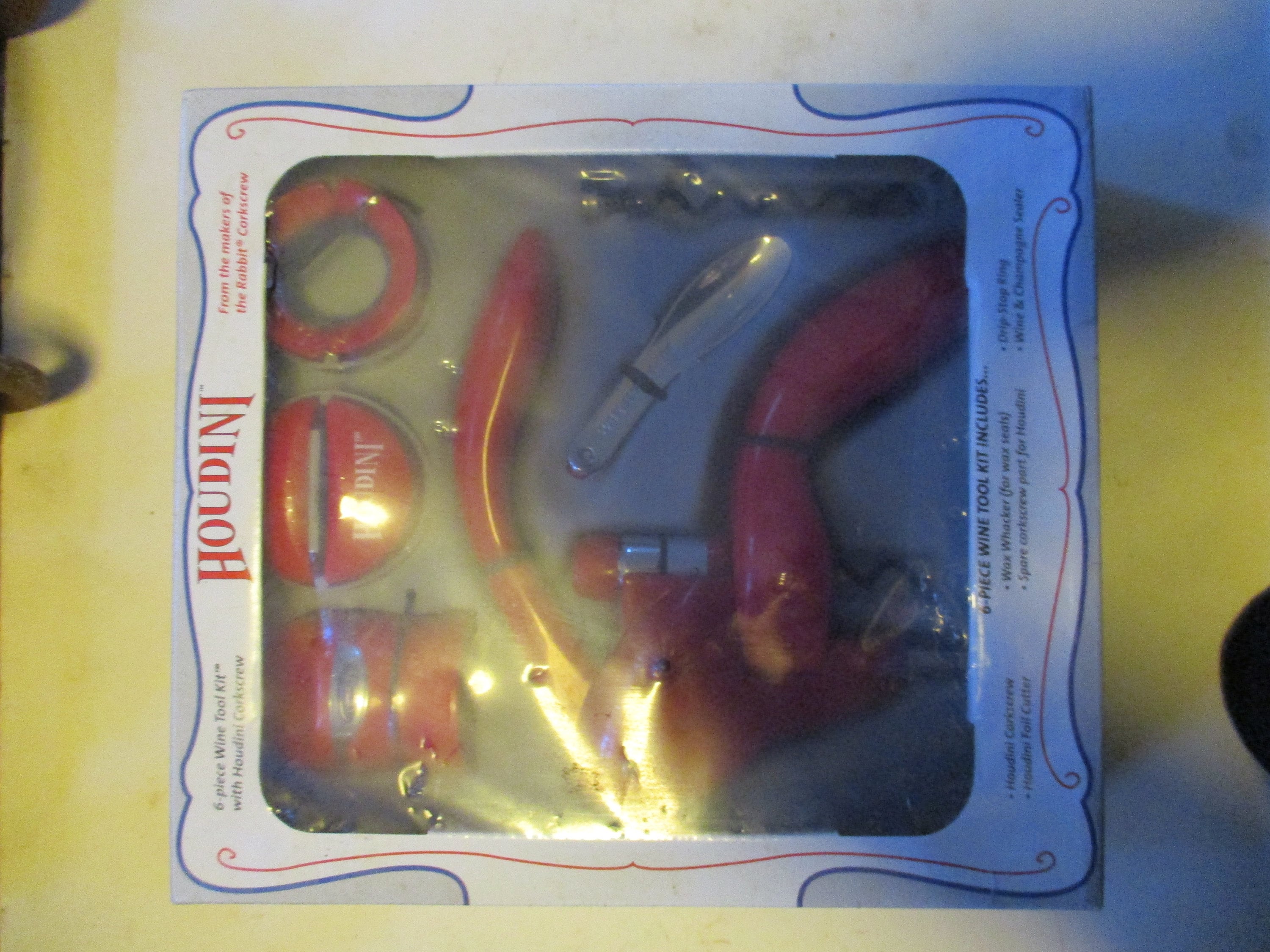 Houdini 6 Piece Wine Tool Kit - New old Stock - Modern easy