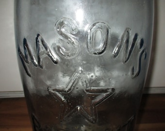 1858 Mason Jar - 4 Gallon Size with Large Eagle on Reverse - Extremely Rare Large Form 18" tall - NO LID -No chips cracks