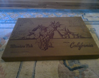 Mission Pak Box - California Redwood made box - 11" x 16" x 1.5" deep - tongue and groove form held dried and glazed fruits