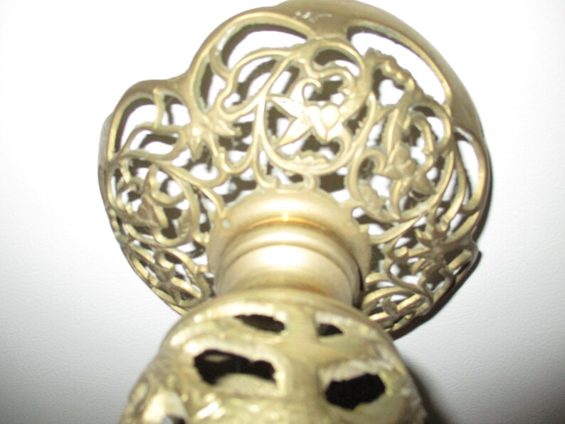can be unscrewed and restyled to suit needs Amazing English Brass Candlesticks...cast pierced brass pair 17 high