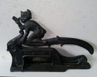Brighton 3 Jumping Jack Tobacco Cutter Guillotine - working condition with sharp blade - great kitchen use and decor item
