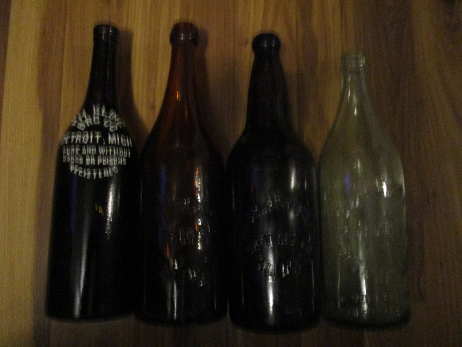 Antique Midwestern Beer Bottles 3 Quart amber and clear Etsy