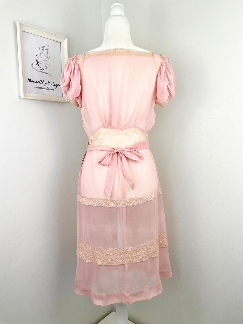 Vintage pink milkmaid dress main image 0