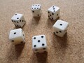 Dice. Bone dice.0.9/0.9cm. One pair product logo