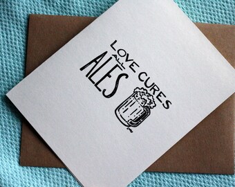 Love Cures All Ales - A7 Printable Valentine's Day Card