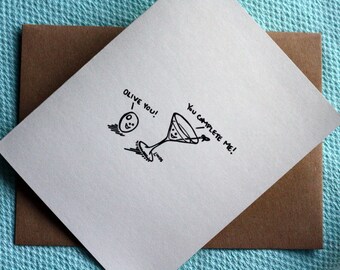 Martini Love - A7 Printable Valentine's Day Card