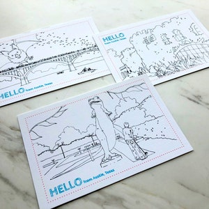 Hello from Austin Austin Sights Printable Postcards Includes 3 Designs zdjęcie 9