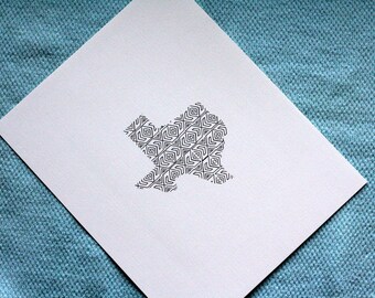 Texas Tribal Pattern Print #4 - Impression d’art imprimable 8x10