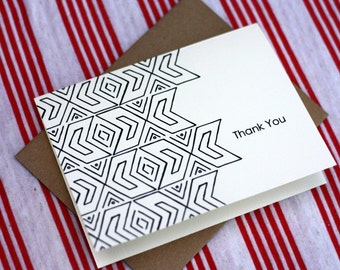 Tribal Notes #13 - A2 Printable Thank You Card (One Design)