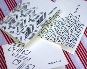 Tribal Notes (13 Designs Included) - A2 Printable Thank You Cards