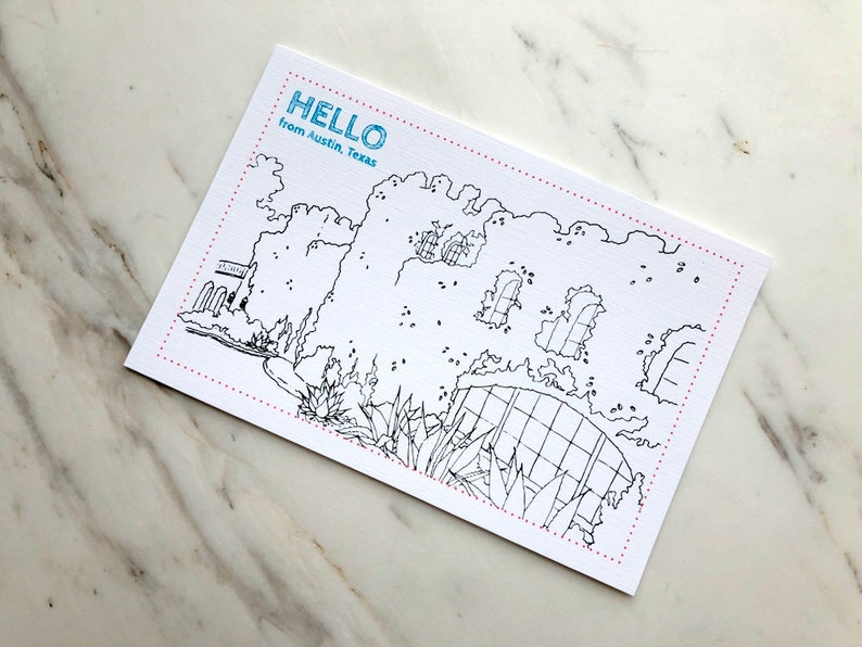 Hello from Austin Austin Sights Printable Postcards Includes 3 Designs zdjęcie 7