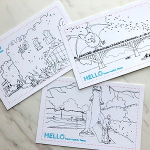 Hello from Austin Austin Sights Printable Postcards Includes 3 Designs zdjęcie 8