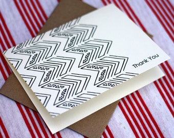 Tribal Notes #9 - A2 Printable Thank You Card (One Design)