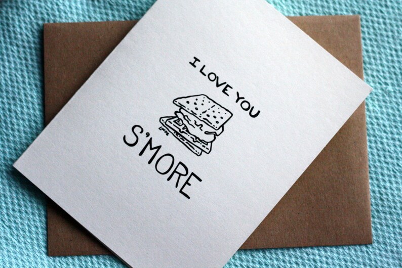 I Love You S'More A7 Printable Valentine's Day Card image 1