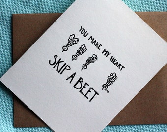 Skip a Beet - A7 Printable Valentine's Day Card