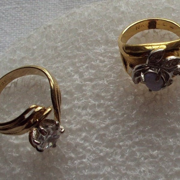 18K  GE Vintage Realistic Fashion Ring  Sizes 8 1/4   5 1/2