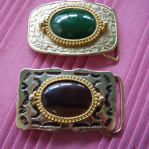 Large Unisex Gemstone Belt Buckle