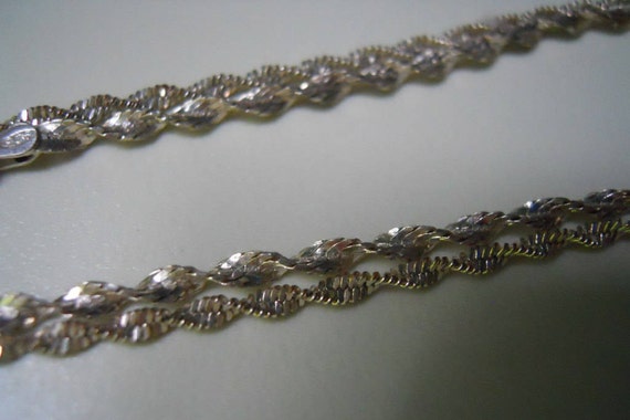 Matching Sterling Silver Twist Bracelet and Anklet - image 3