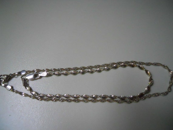 Matching Sterling Silver Twist Bracelet and Anklet - image 2