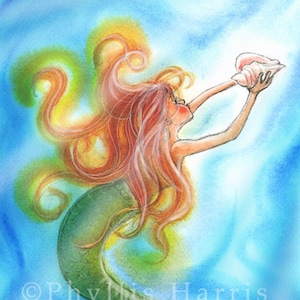 Magical Mermaid Print - Mermaid Wall Art Print