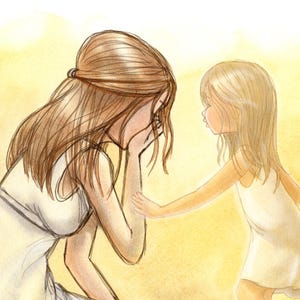 The loss of a child - Bereavement art - Grieving Mother