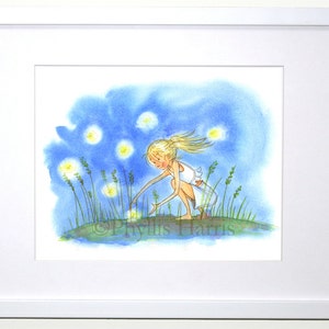 Children's Wall Art - The Essence of Summer - Fireflies- Girl's room decor