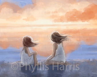 Sister's Bond 2 - Wall Art Decor - Art Print