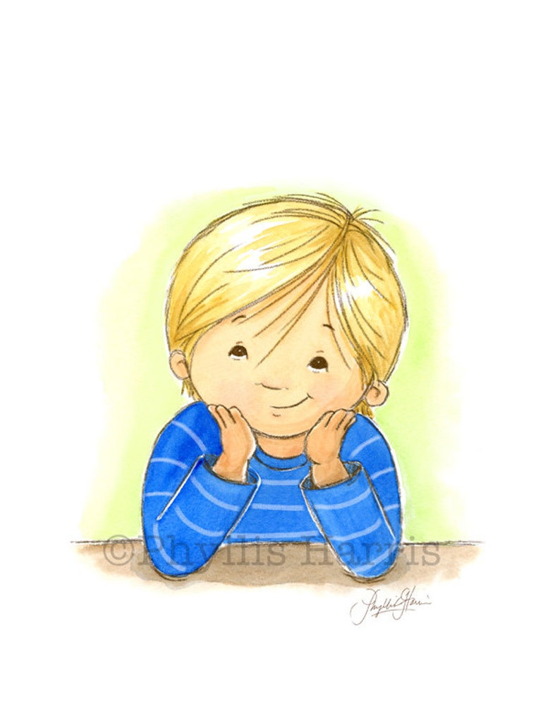 Children's Wall Art Little Boy Little Boy's Room Etsy