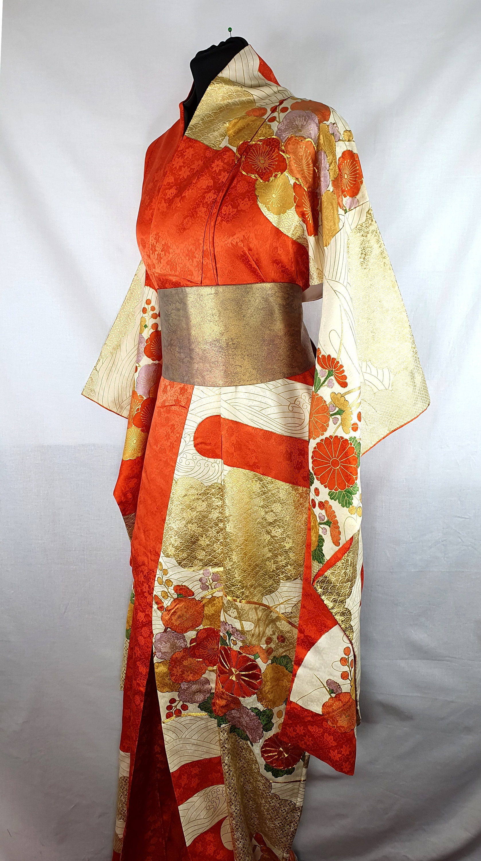 Upcycled Kimono Obi Metallic Gold Urushi Lacquered Thread - Etsy