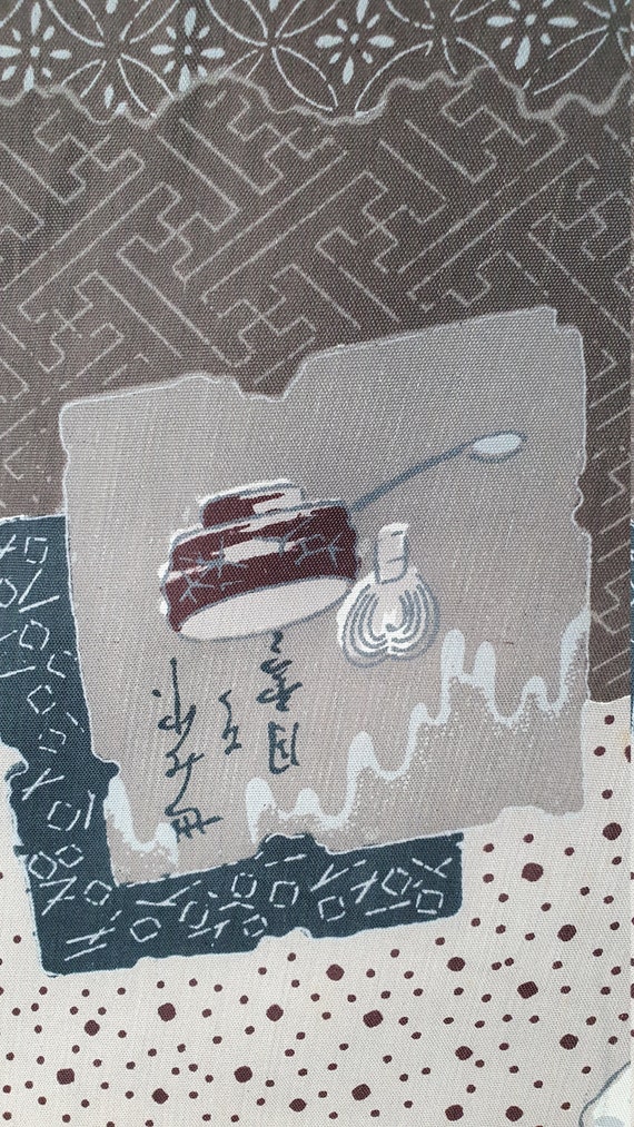 Oshima Tsumugi Brown Silk 1970's Vintage Natsume … - image 9