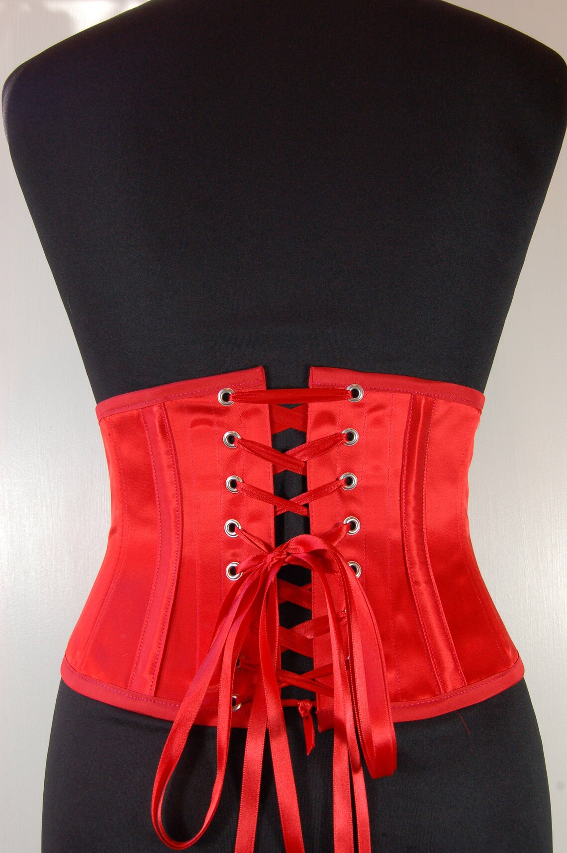 SALE Red Satin Victoriana Corset Belt Etsy