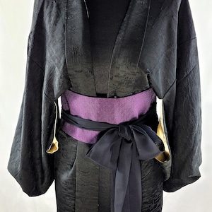 Upcycled Obi Mon Kinsha Sayagata Chiffon Cummerbund Belt