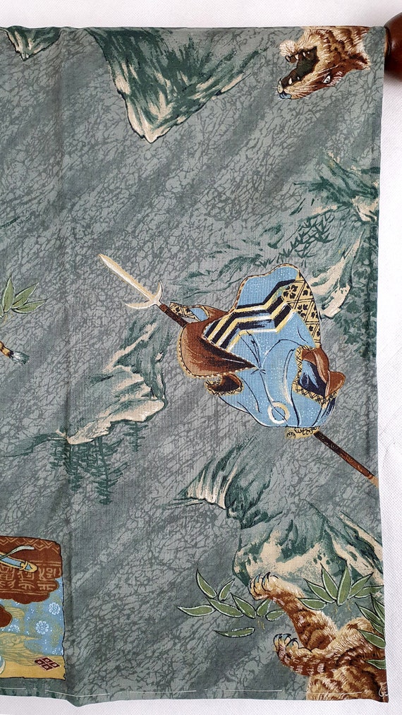 Blue Wool 1960's Vintage Tiger Mountain Samurai K… - image 2