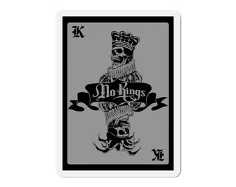 No Kings Die-Cut Magnets Design, Fridge Magnet, Car Magnet, Funny Magnet, Unique Magnet,