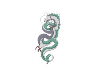 Pegatina de Dragon Haku, calcomanía de anime, vinilo de El Viaje de Chihiro, calcomanía para laptop de Hayao Miyazaki, calcomanía de dragón adorable, espíritu del agua kawaii, regalo para anime