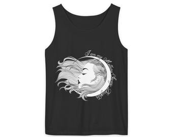I am my mother's savage daughter tank top- black