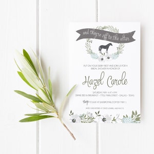 Derby Bridal Shower, Kentucky Derby, Horse Wedding Invitation, Derby Engagement Shower  // 5x7 //  PRINTABLE