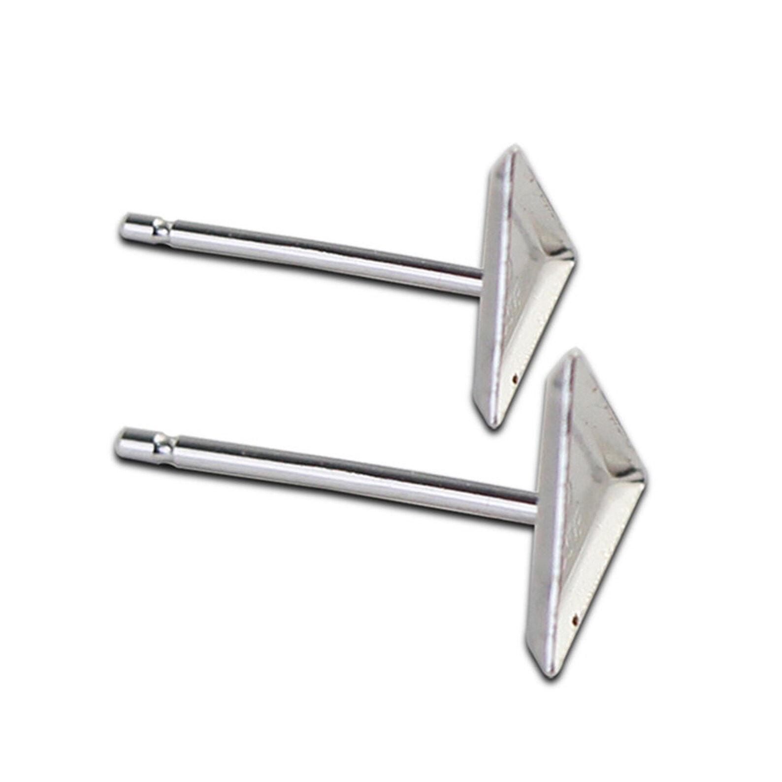 Earring Stud Blanks Sterling Silver Lsosceles Triangle Blank Etsy
