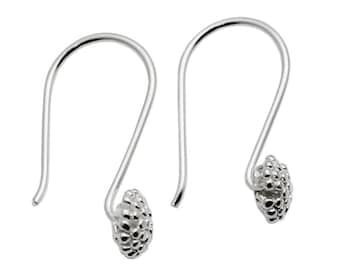 Sterling Silver Ear Wire Flower Earring Findings Earwires Supplies Christmas Gift for Girls  ID 34922