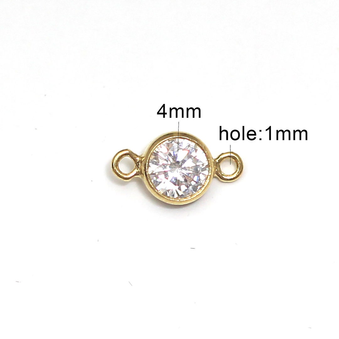 Gold Filled CZ Charm Connector for Bracelet Necklace Making Etsy