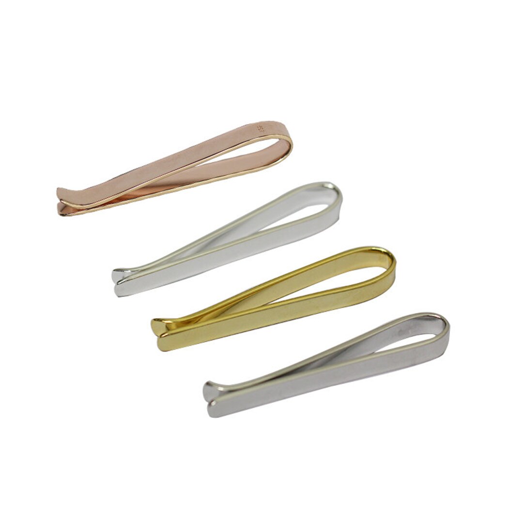 Pure 925 Sterling Silver Tie Clip Blank Personalized Men's Tie Bar Jewelry Making Wedding Gift