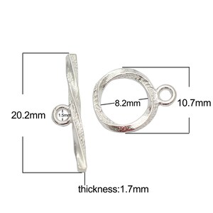 Toggle Clasps for Necklace Bracelet Connectors Sterling Silver Jewelry ...