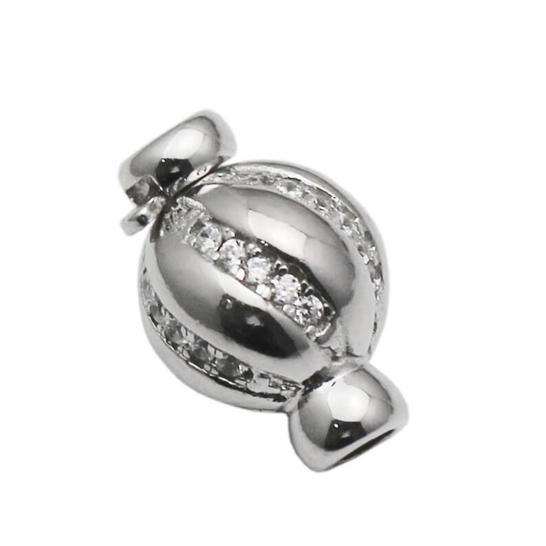 925 Sterling Silver Round Box Clasp Pearl Necklace Bracelet Etsy