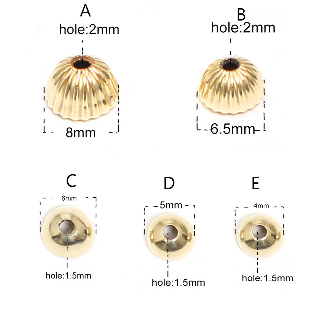 Gold Filled Bead End Caps for Jewelry Making Findings Etsy