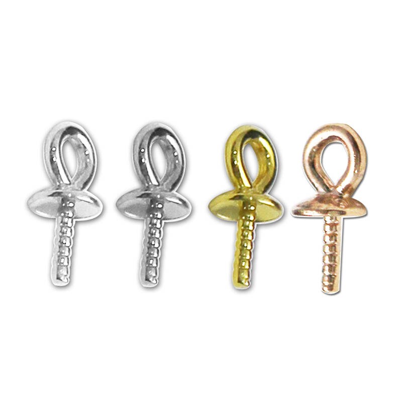 925 Sterling Silver Pendant Bails Cup Jewellery Findings Pearl Etsy