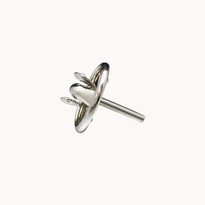 925 Sterling silver Nail Tie Tack Lapel Pin Clutch Scatter Butterfly Clasp Squeeze Badge Holder DIY Jewelry 39637RSS image 1